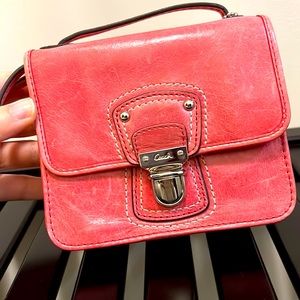 Coach mini crossbody pushlock purse - vintage style